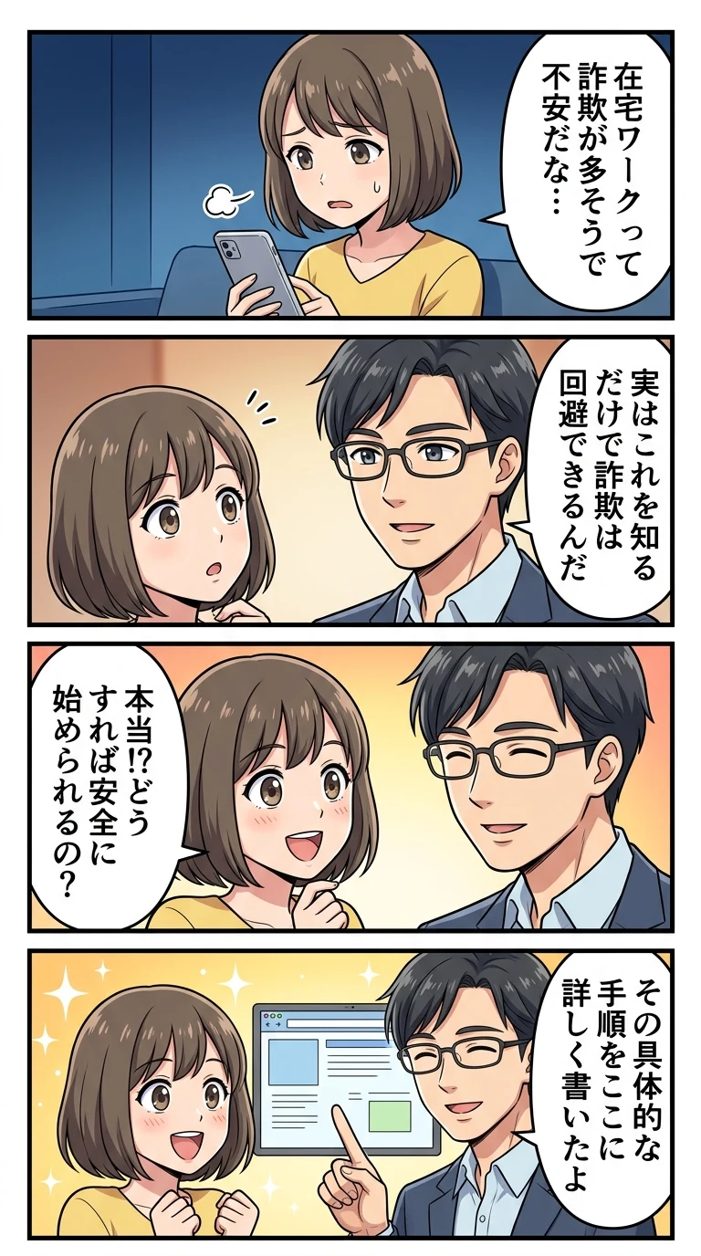在宅ワークの詐欺に注意!初心者が騙されないための見分け方と安全な始め方