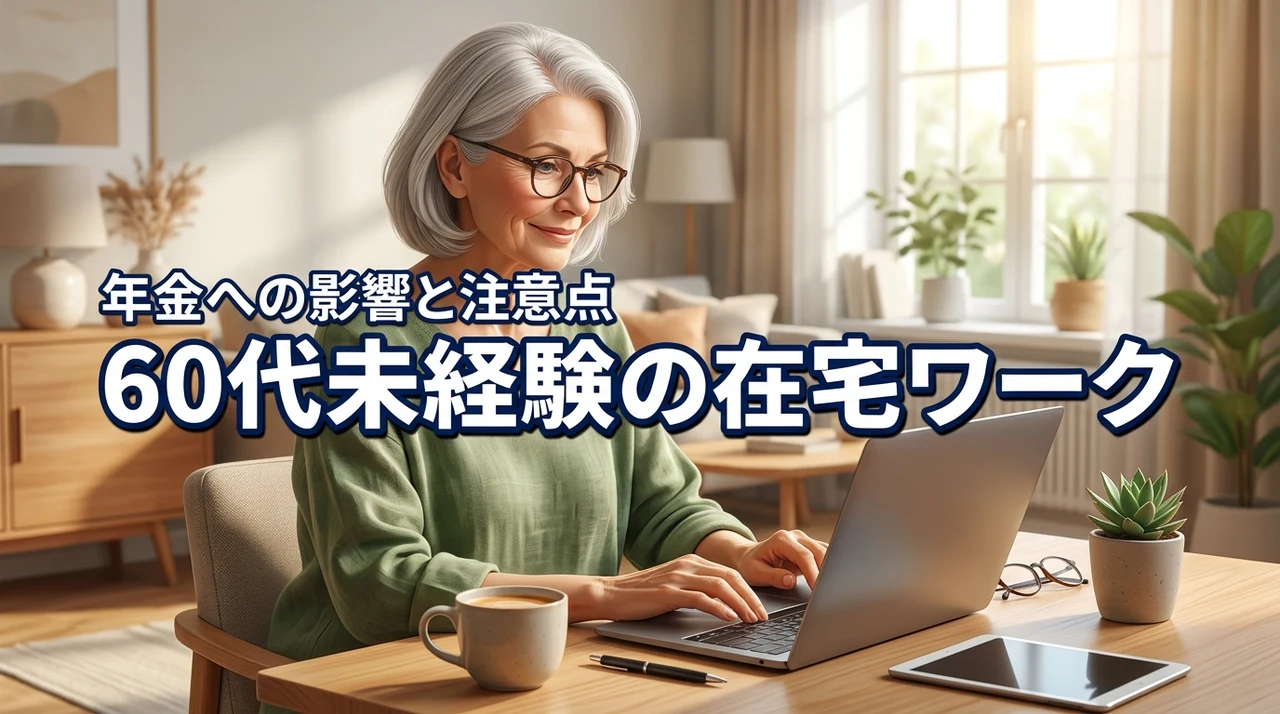 60代から在宅ワークは未経験でも可能?年金への影響や詐欺を防ぐ注意点を詳しく紹介